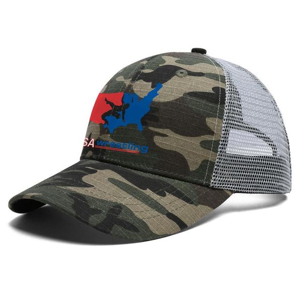 fashion usa wrestling baseball cap designer classic trucke hats 2016 olympic team logo iowa rick flair woo funny meme old print, Blue;gray